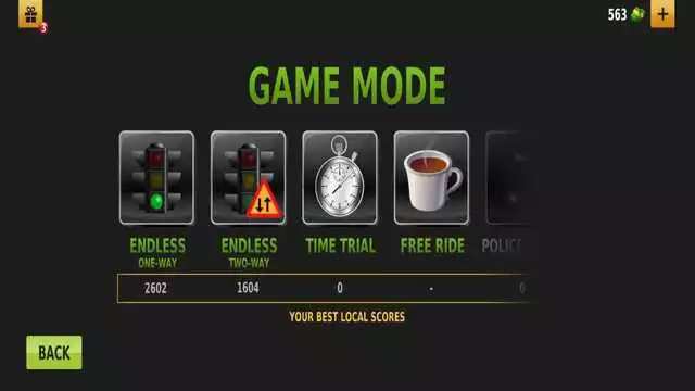 Traffic rider modes