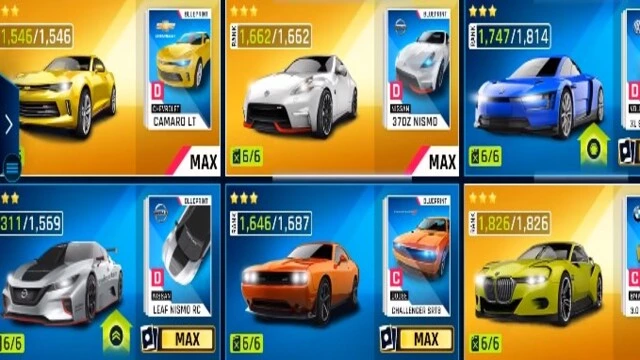 Asphalt 9 multiple cars