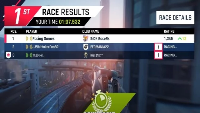 Asphalt 9 leaderboard