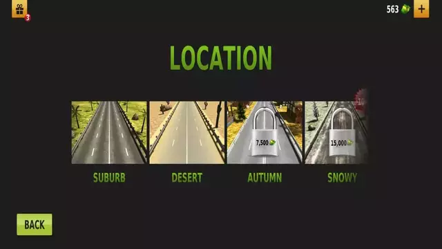 Traffic racer locations