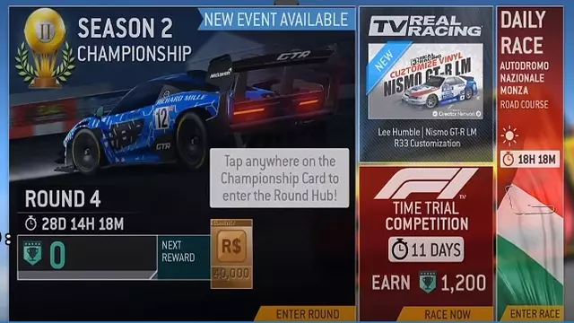 Real Racing 3 participation